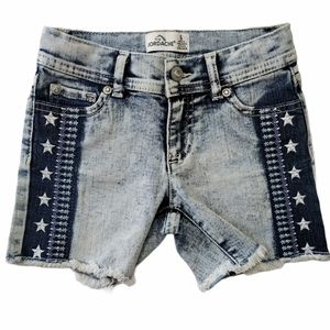 Girls Jordache Jean Shorts With Stars Sz 6 NWOT